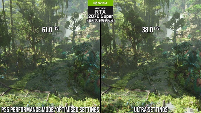 PC-optimierte vs. Standardeinstellungen in Avatar Frontiers of Pandora Leistungsvergleich